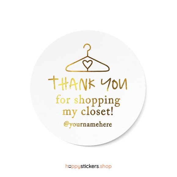 Thank You For Shopping My Closet! Stickers & Labels with your custom text - Picture 3 of 17